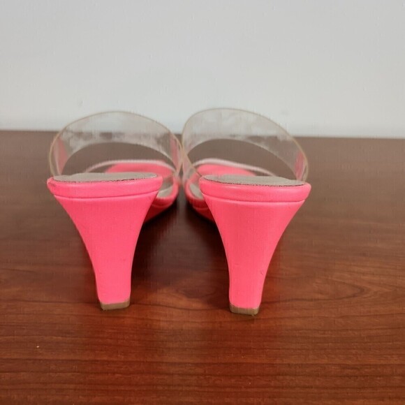 CHINESE LAUNDRY TANN Pink Designer Strappy Wedge Sandals Size 6.5 *FLAWS* - Picture 3 of 16